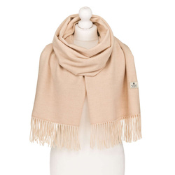 Elegantný šál so strapcami v béžovej farbe - Peterson