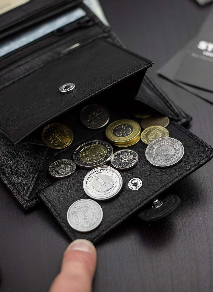 Pánska Peňaženka a Dvojstranný Kožený Opasok STEVENS s Otočnou Sponou Čierna/Hnedá s RFID Ochrana