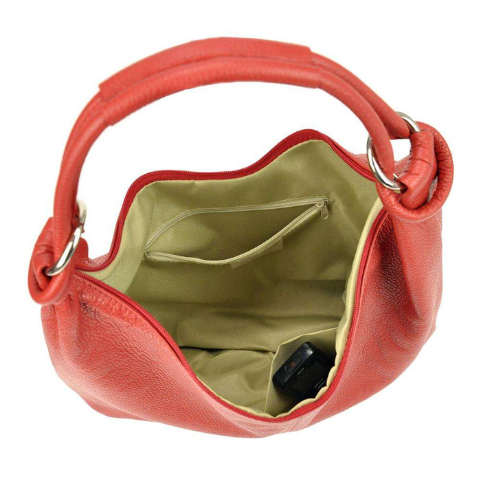 Červená Kožená Kabelka Serena 69 Shopperbag