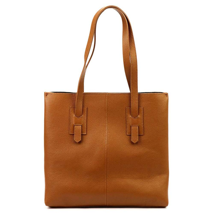 Luka Dámska kožená kabelka 24-056 DOLLARO Shoulder Shopper Farba Camel